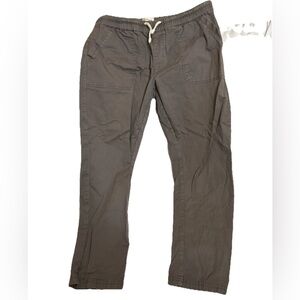Pact Joggers Mens Large Beige Twill Organic Tapered Work Hike Travel